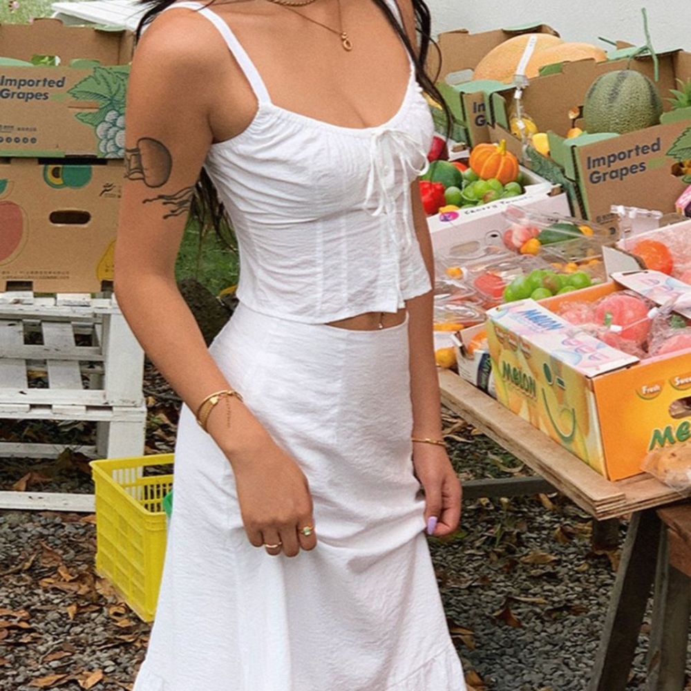 Cowgirl aesthetic corset two piece set